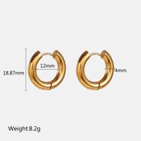 1 Pair Sweet Heart Shape Plating Titanium Steel 18K Gold Plated Drop Earrings sku image 2
