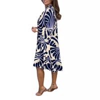 Women's Regular Dress Vacation V Neck Printing 3/4 Length Sleeve Printing Knee-Length Daily main image 2