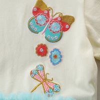 Princess Cute Flower Butterfly Cotton Polyester Girls Dresses main image 4