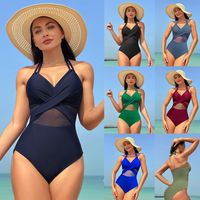 Women's Vacation Solid Color 1 Piece One Piece Swimwear main image 1