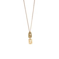 Titan Stahl Vergoldet Einfacher Stil Überzug Anzahl Halskette Mit Anhänger main image 5