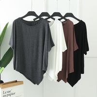 Women's T-shirt Half Sleeve T-Shirts Patchwork Simple Style Solid Color main image 1