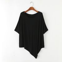 Women's T-shirt Half Sleeve T-Shirts Patchwork Simple Style Solid Color main image 5