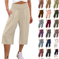 Women's Daily Simple Style Solid Color Calf-Length Casual Pants main image 1