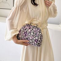 Women's Medium Nylon Ditsy Floral Vintage Style Classic Style Clasp Frame Handbag main image 6