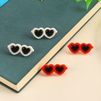 1 Pair Simple Style Cool Style Glasses Plastic Resin Ear Studs main image 5