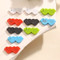 1 Pair Simple Style Cool Style Glasses Plastic Resin Ear Studs main image 6