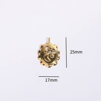 Wholesale Basic Simple Style Classic Style Geometric Constellation Copper Gold Plated Glass Zircon sku image 7