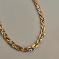 Steel 18K Gold Plated Hip-Hop Queen Plating Solid Color Necklace sku image 2
