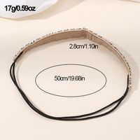 Women's Simple Style Classic Style Solid Color Artificial Pearl Cloth Rhinestone Elastic Band Hair Band main image 3