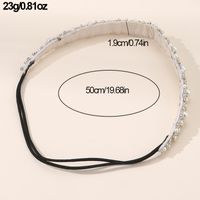 Women's Simple Style Classic Style Solid Color Artificial Pearl Cloth Rhinestone Elastic Band Hair Band main image 7