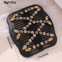 Women's Classic Style Color Block Artificial Pearl Plastic Criss Cross Hair Combs main image 3