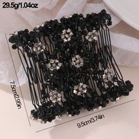 Women's Classic Style Color Block Artificial Pearl Plastic Criss Cross Hair Combs main image 6