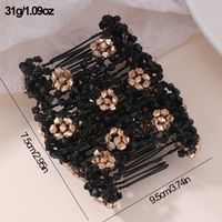 Women's Classic Style Color Block Artificial Pearl Plastic Criss Cross Hair Combs main image 9