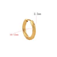 1 Pair Casual Elegant Modern Style Solid Color 304 Stainless Steel 18K Gold Plated Earrings main image 3