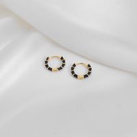 1 Pair Casual Simple Style Commute Circle Round Painted Epoxy Copper Earrings main image 5