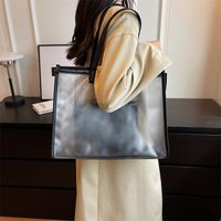 Women's Large PVC Solid Color Basic Classic Style Square Open Jelly Bag main image 7