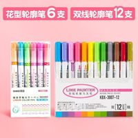 1 Set Solid Color Learning Daily Plastic Preppy Style Fluorescent Pen sku image 3