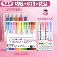 1 Jeu Couleur Unie Apprentissage Du Quotidien Plastique Style Bcbg Stylo Fluorescent sku image 8