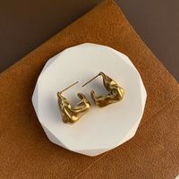 1 Pair Simple Style Classic Style Solid Color Plating Titanium Steel 18K Gold Plated Ear Studs main image 3