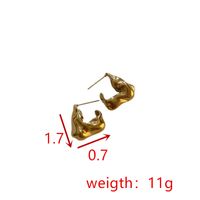 1 Pair Simple Style Classic Style Solid Color Plating Titanium Steel 18K Gold Plated Ear Studs main image 5