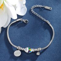 304 Stainless Steel XUPING Simple Style Irregular Enamel Palm Moon Fish Bracelets main image 10