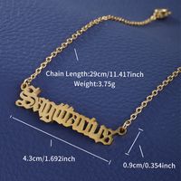 XUPING Simple Style Constellation 304 Stainless Steel 18K Gold Plated Women's Anklet sku image 8