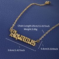 XUPING Simple Style Constellation 304 Stainless Steel 18K Gold Plated Women's Anklet sku image 9