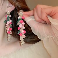 1 Pair Elegant Sweet Flower Patchwork Arylic Drop Earrings main image 1