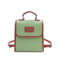 Waterproof 11 Inch Color Block Holiday Shopping Women's Backpack sku image 2