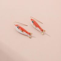 1 Pair Casual Simple Style Fish Inlay Alloy Rhinestones Drop Earrings main image 5
