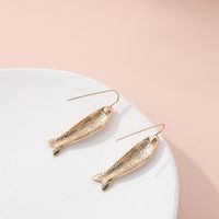 1 Pair Casual Simple Style Fish Inlay Alloy Rhinestones Drop Earrings main image 6