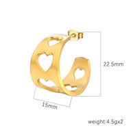 1 Pair Simple Style Classic Style Solid Color Hollow Out 201 Stainless Steel Ear Studs main image 2