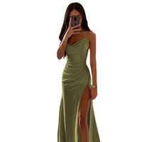 Women's Strap Dress Sexy V Neck Sleeveless Solid Color Maxi Long Dress Daily Date main image 3