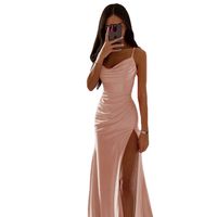 Women's Strap Dress Sexy V Neck Sleeveless Solid Color Maxi Long Dress Daily Date main image 4