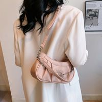 Women's Medium Pu Leather Solid Color Streetwear Square Zipper Shoulder Bag main image 5
