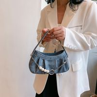 Women's Medium Pu Leather Solid Color Streetwear Square Zipper Shoulder Bag main image video
