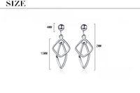 1 Pair Simple Style Rhombus Plating Copper Drop Earrings main image 2