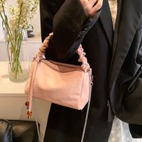 Women's Medium Pu Leather Solid Color Classic Style Streetwear Square Zipper Crossbody Bag main image 4