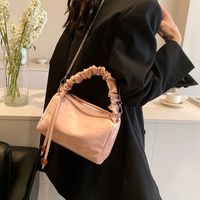 Women's Medium Pu Leather Solid Color Classic Style Streetwear Square Zipper Crossbody Bag main image 5