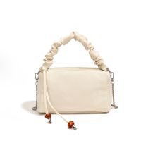 Women's Medium Pu Leather Solid Color Classic Style Streetwear Square Zipper Crossbody Bag sku image 2