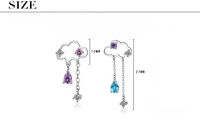 1 Pair Simple Style Classic Style Water Droplets Inlay Copper Zircon Drop Earrings main image 2
