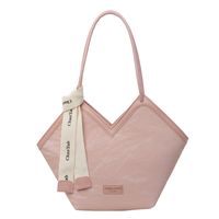 Women's Large Pu Leather Solid Color Basic Classic Style Pillow Shape Zipper Tote Bag sku image 4