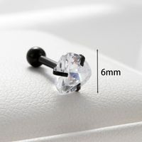 1 Piece Casual French Style Shiny Heart Shape Inlay 316 Stainless Steel  Zircon Cartilage Earrings main image 2