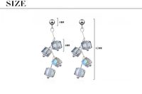 1 Pair Simple Style Classic Style Solid Color Inlay Copper Crystal Drop Earrings main image 4