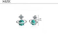 1 Paire Style Simple Style Classique Star Incruster Le Cuivre Cristal Boucles D'Oreilles main image 2