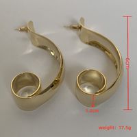 1 Pair Retro Exaggerated Oversized Solid Color Polishing Copper Gold Plated Silver Plated Drop Earrings main image 2
