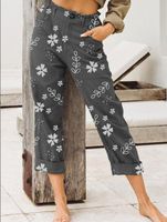 Women's Daily Vintage Style Flower Full Length Casual Pants Straight Pants main image 2