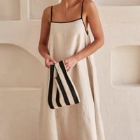 Women's Swing Dress Simple Style Boat Neck Sleeveless Solid Color Maxi Long Dress Daily main image 2
