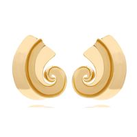 Lady Classic Style Spiral Zinc Alloy Plating Women's Ear Studs 1 Pair main image 1
